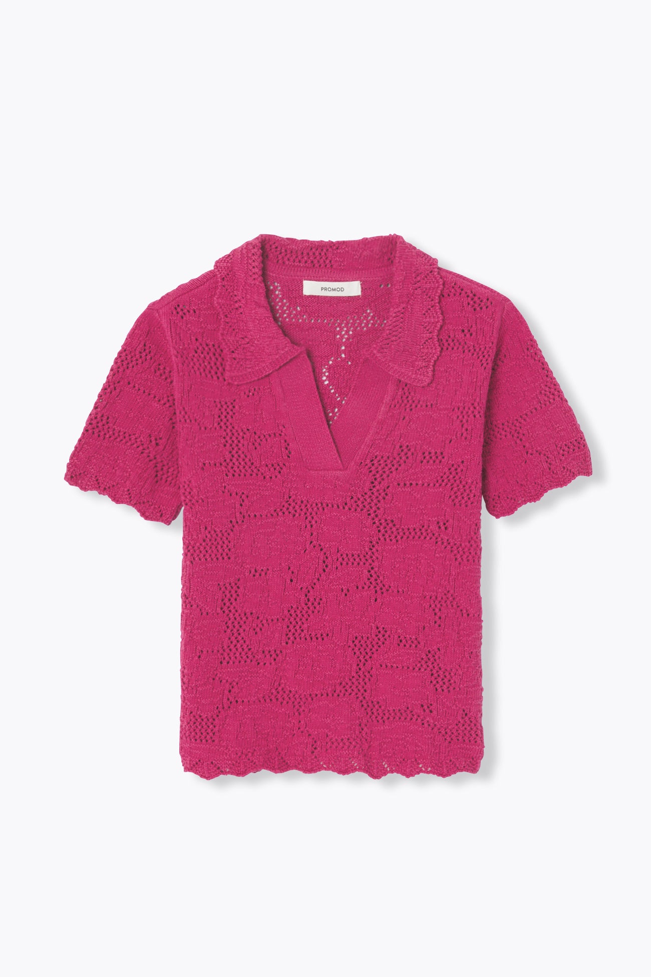 Pull en maille ajourée Femme - Rose fuchsia – Image 5