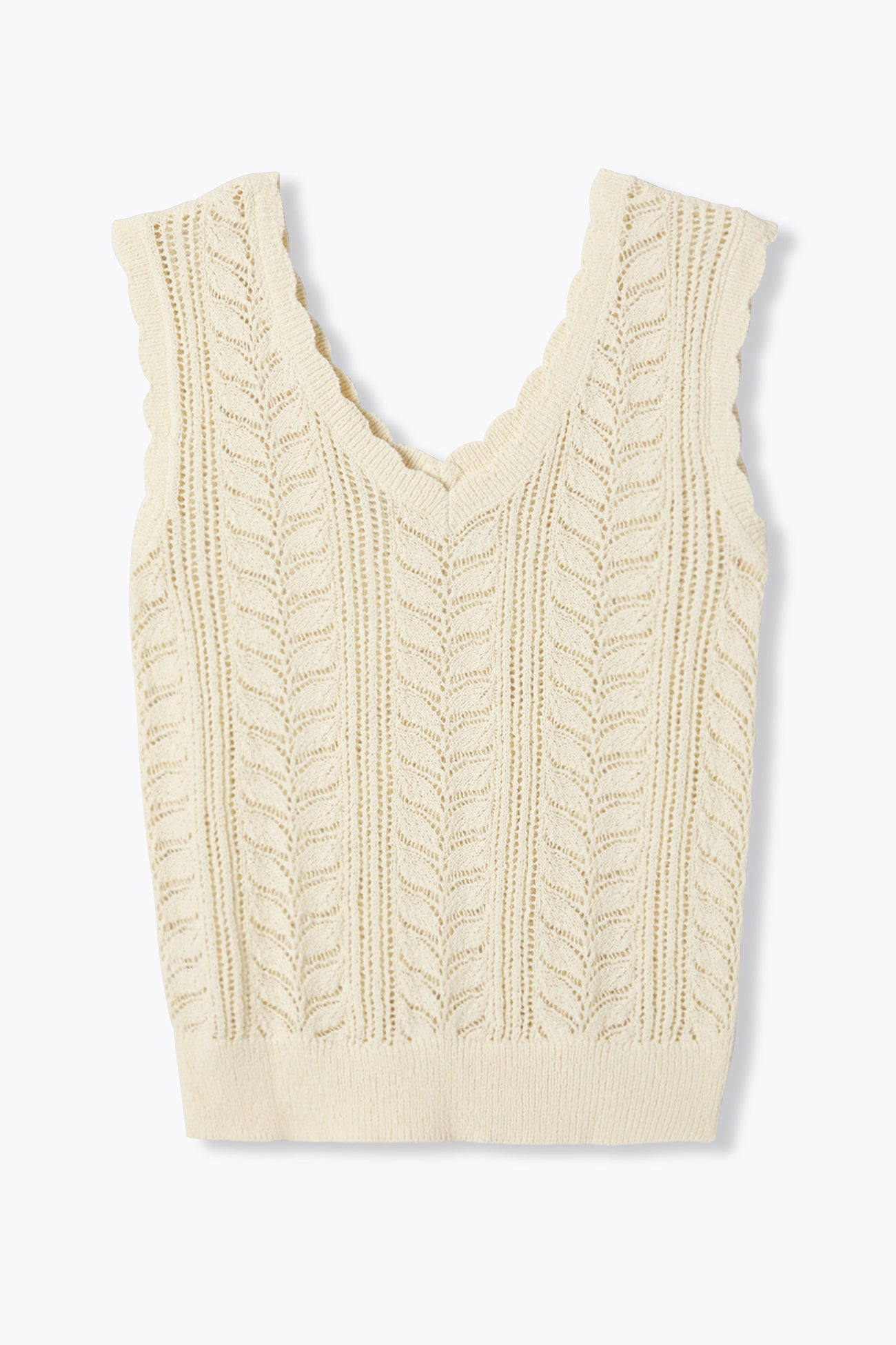 Pull-débardeur ajouré Femme - Ecru – Image 5