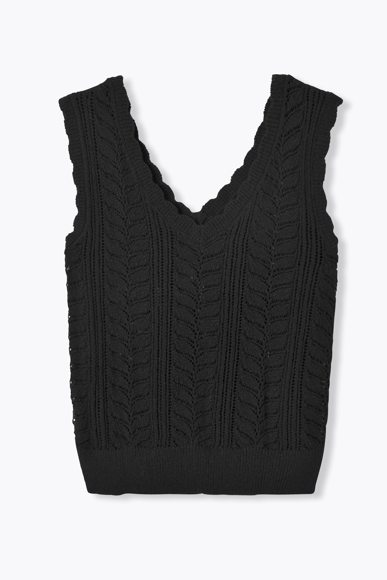 Pull-débardeur ajouré Femme - Noir – Image 6