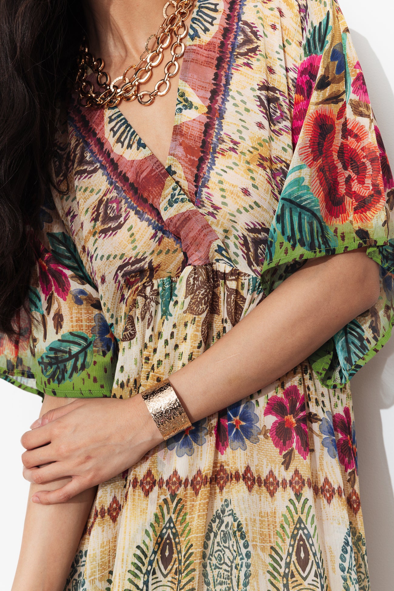 Robe longue imprimée Femme - Imprimé multicolore – Image 4