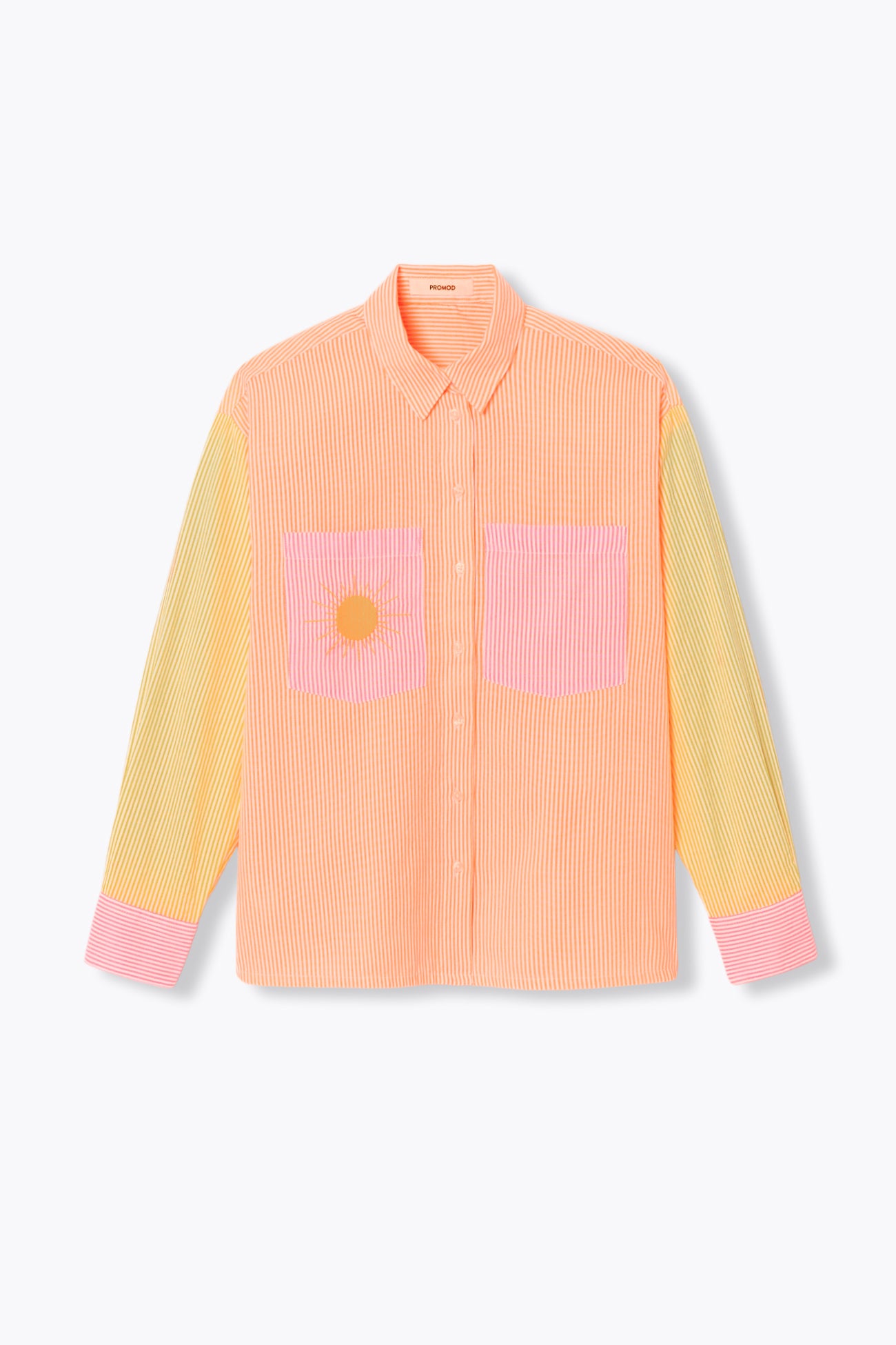 Chemise rayée oversize Femme - Rayures multicolores – Image 7