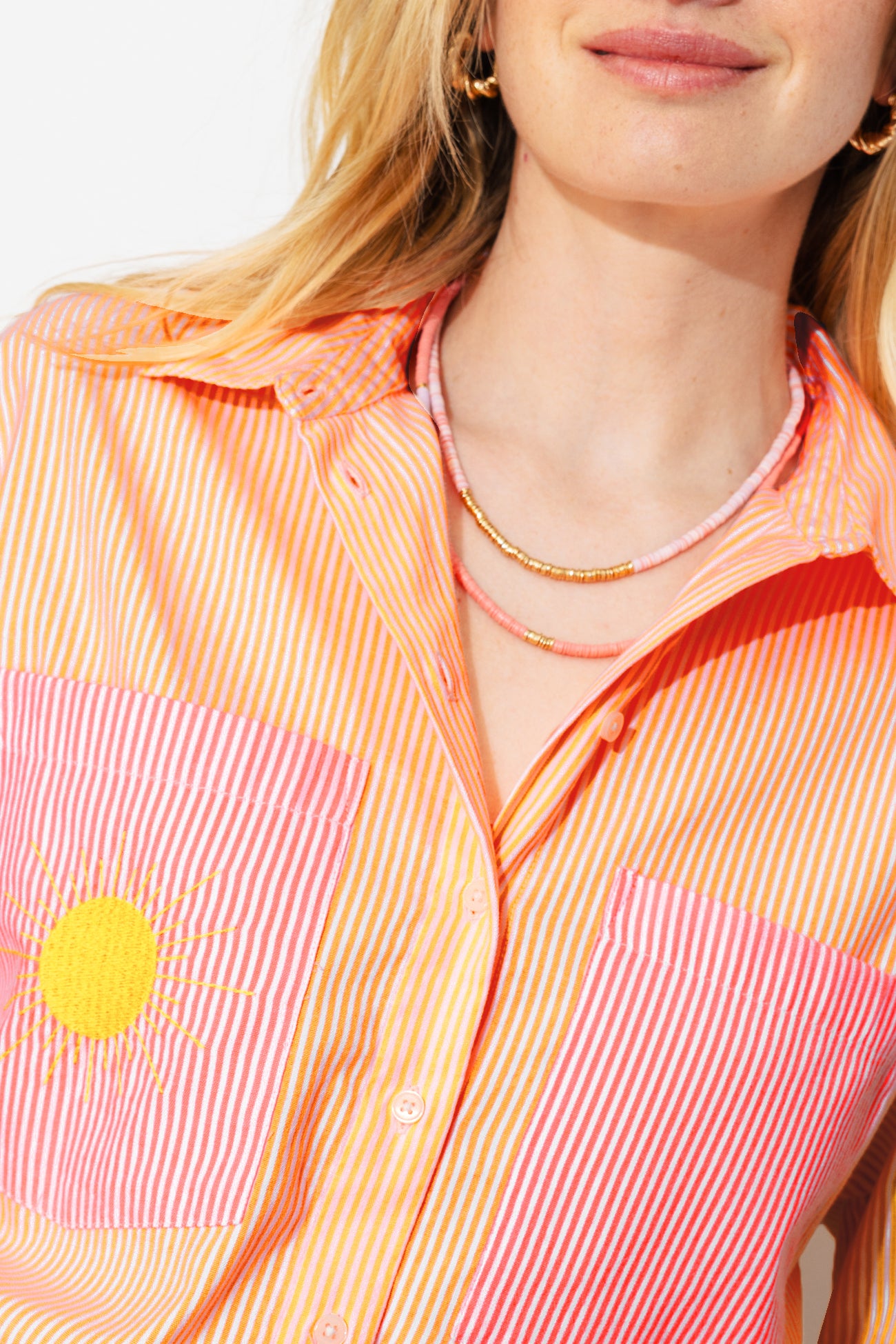 Chemise rayée oversize Femme - Rayures multicolores – Image 6