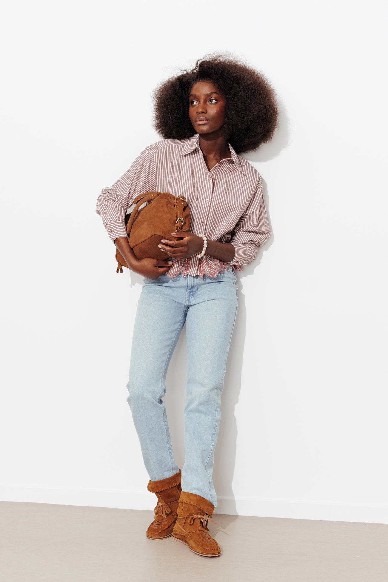 MARCEL jean mom taille haute - Jean clair – Image 2