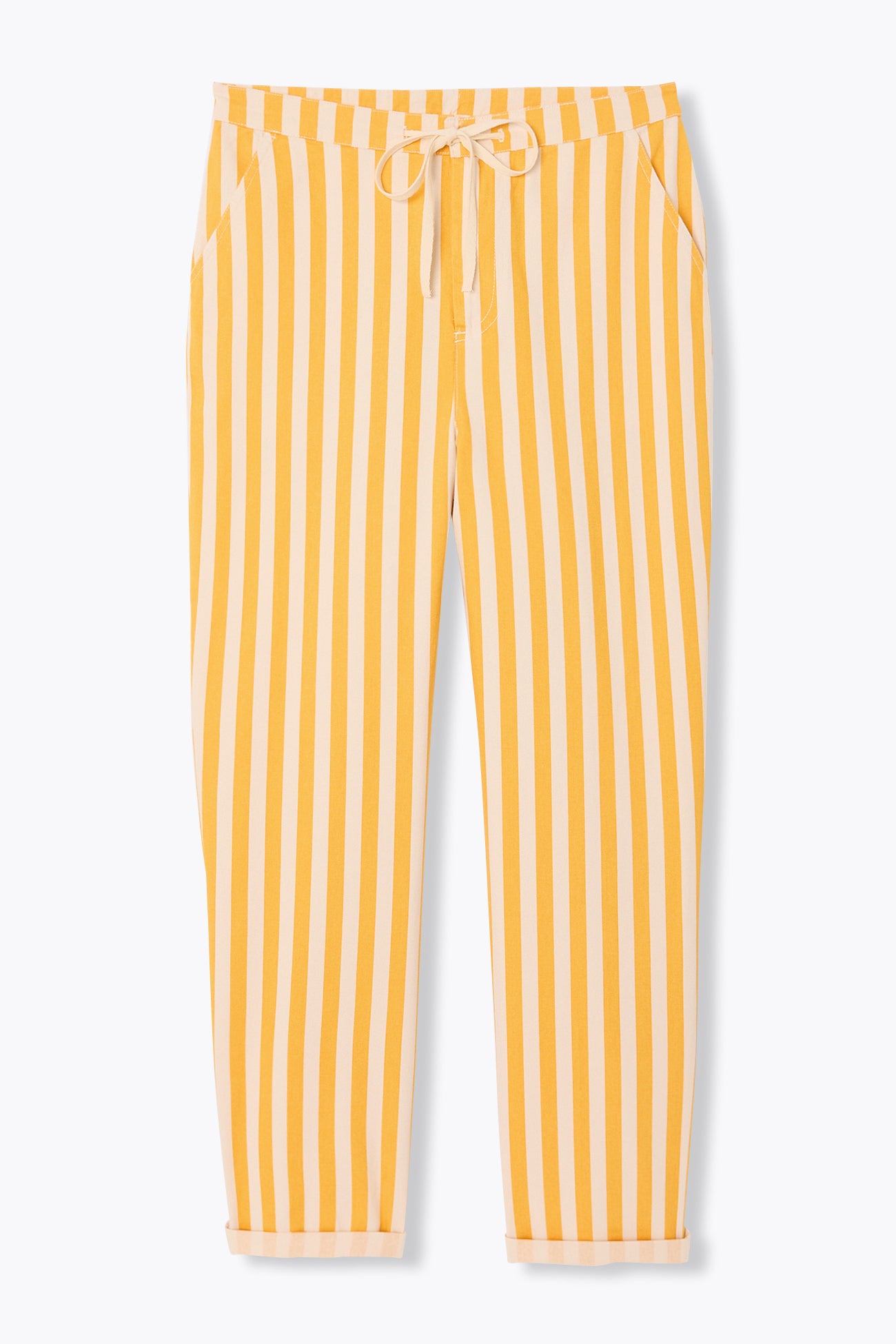 Pantalon rayé Femme - Rayé jaune – Image 5