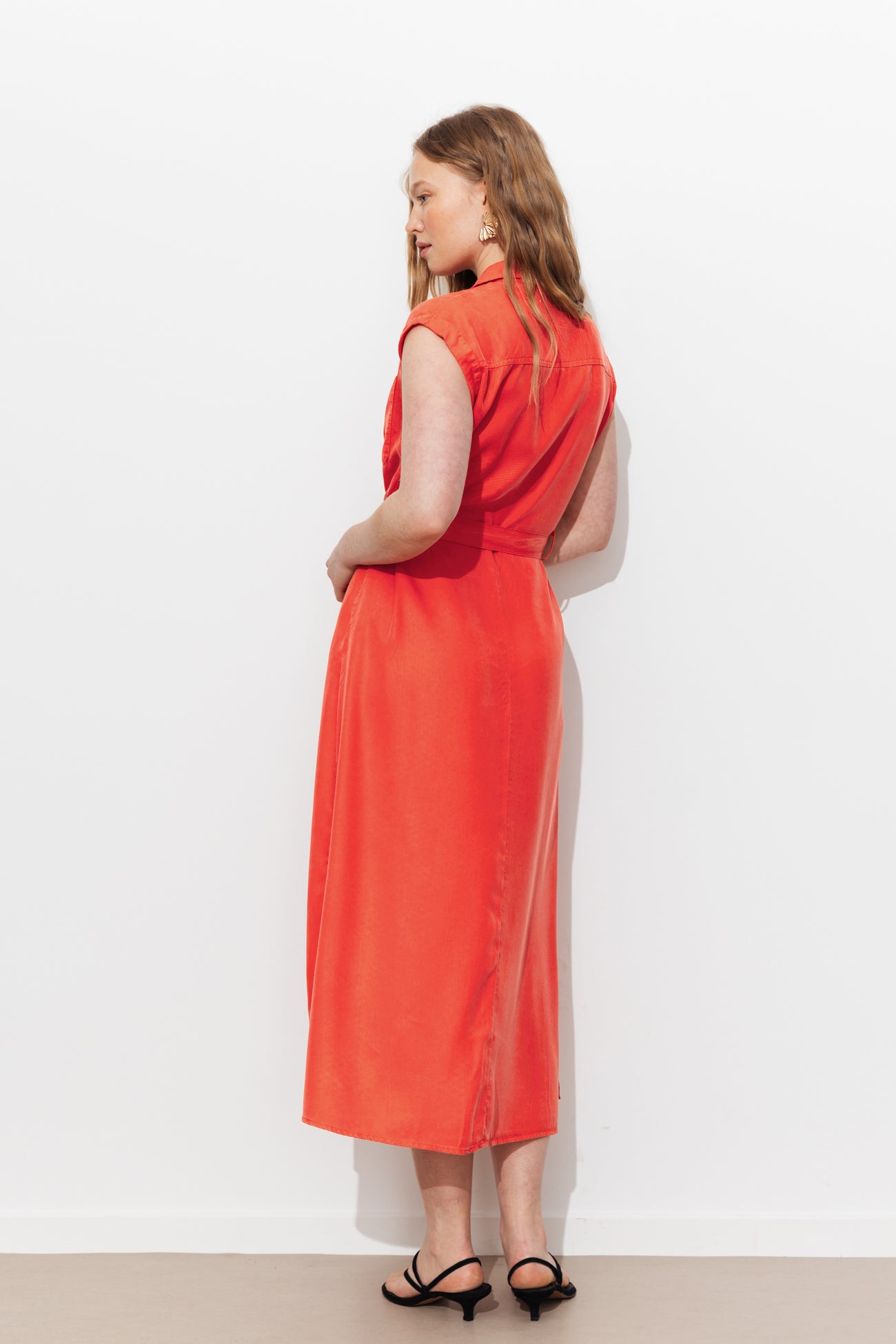 Robe-chemise unie Femme - Groseille – Image 3