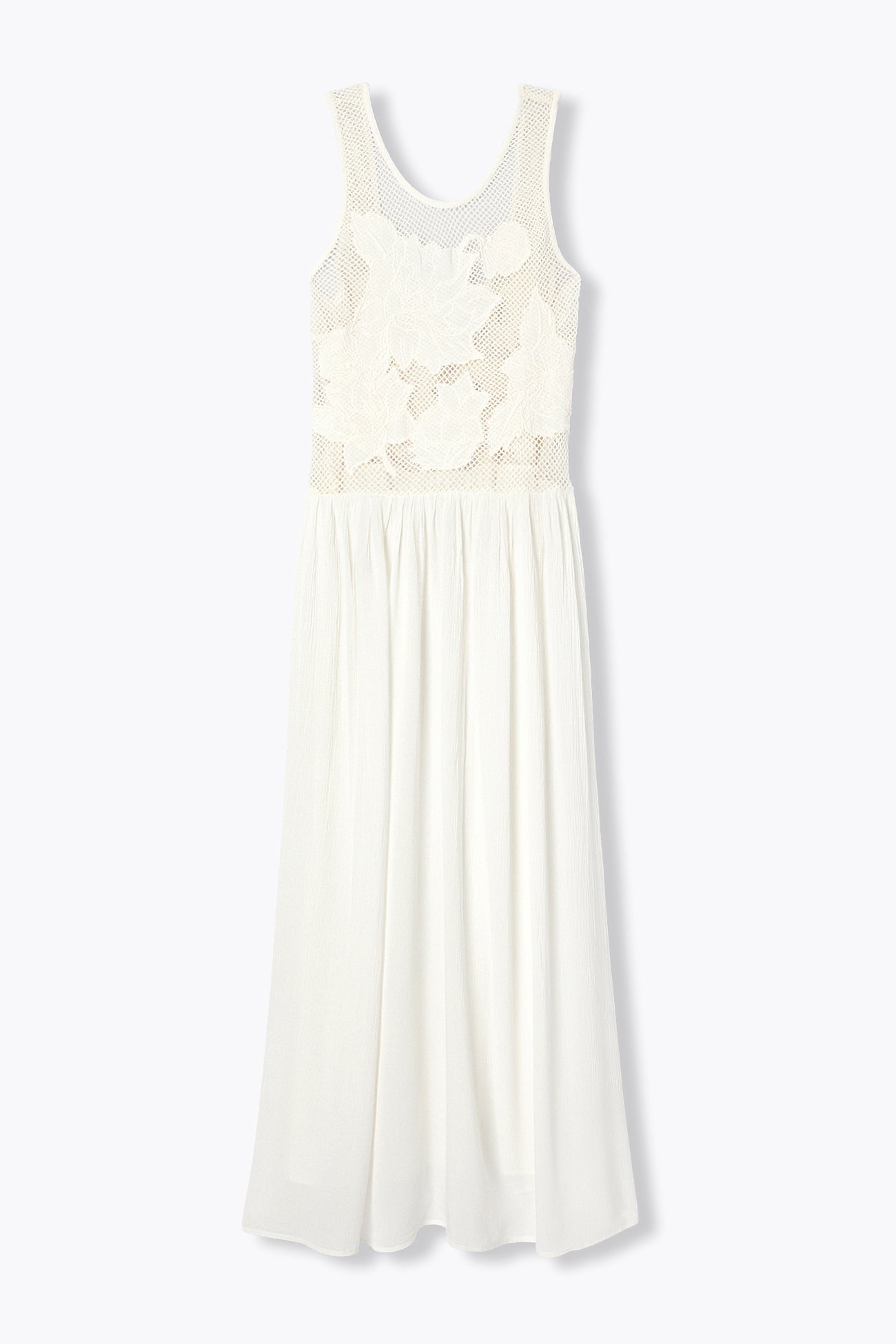 Robe longue brodée Femme - Ecru – Image 7