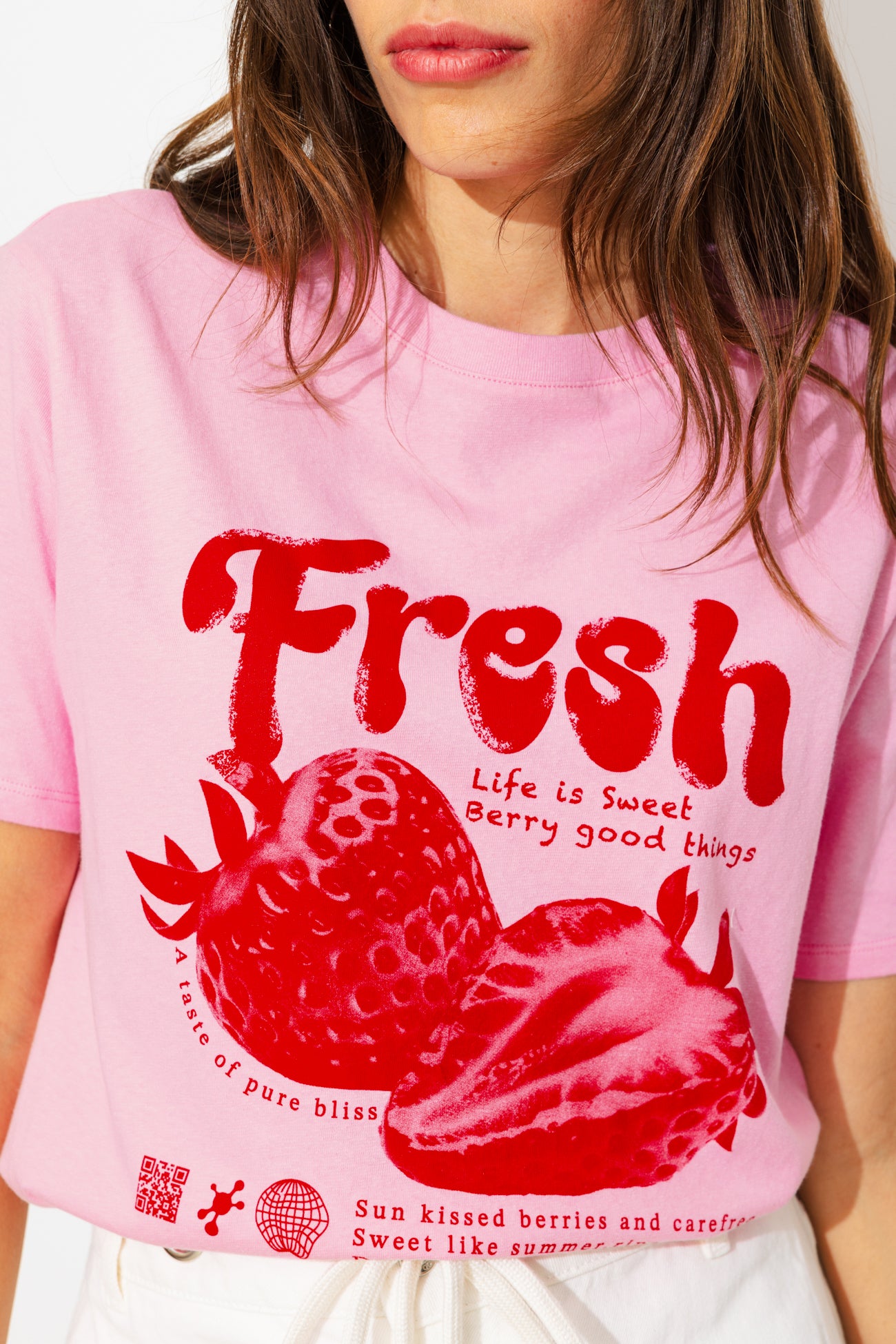 T-shirt à message fresh - Imprimé rose – Image 6