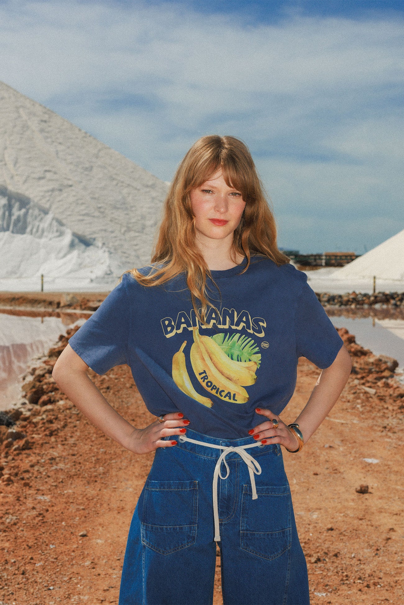 T-shirt motif banane Femme - Imprimé marine