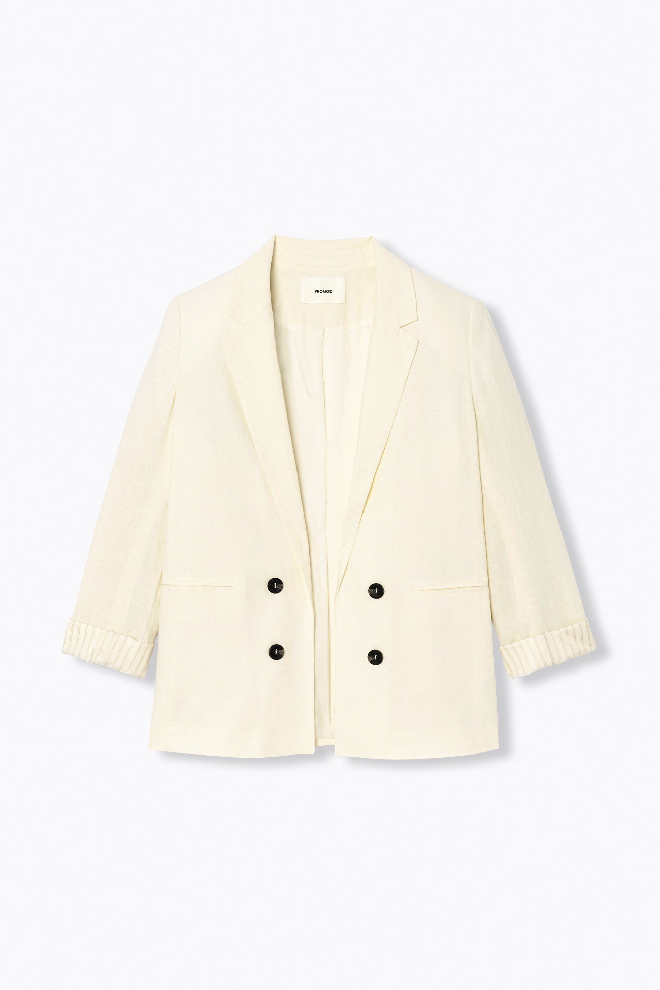 Veste de tailleur lin mélangé - Ecru – Image 5