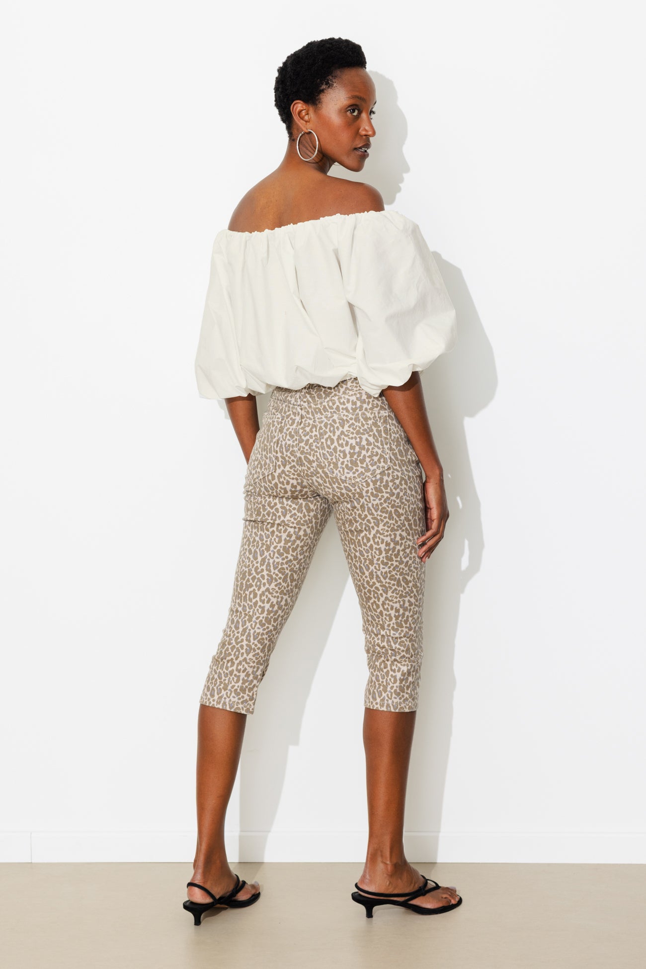 Blouse courte boule unie Femme - Ecru – Image 5