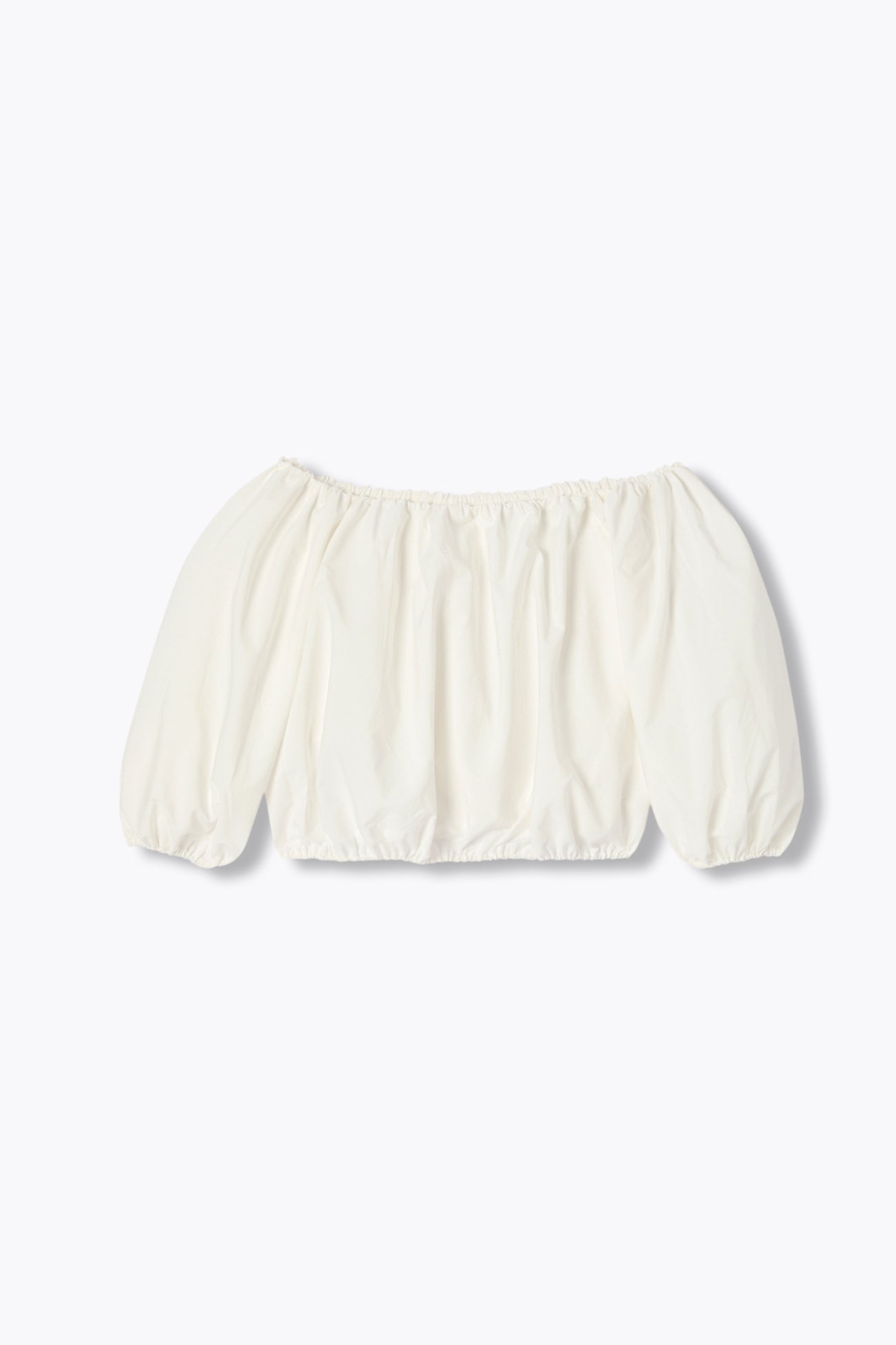 Blouse courte boule unie Femme - Ecru – Image 7
