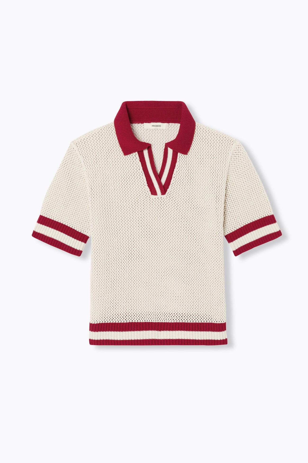 Pull polo en crochet Femme - Ecru – Image 5