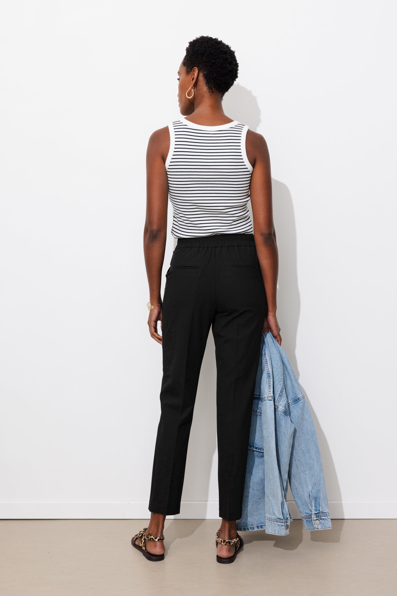 Pantalon cigarette Femme - Noir – Image 3