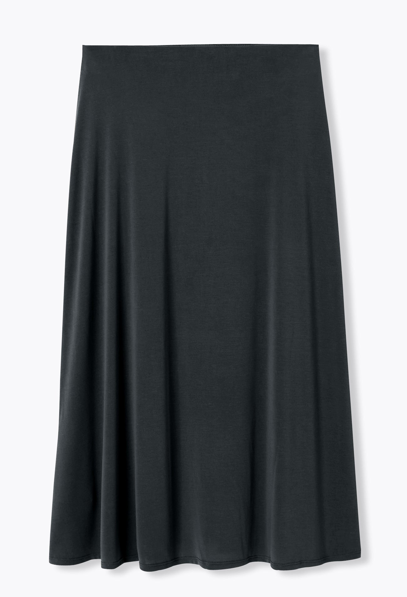Jupe midi en jersey uni - Noir – Image 5