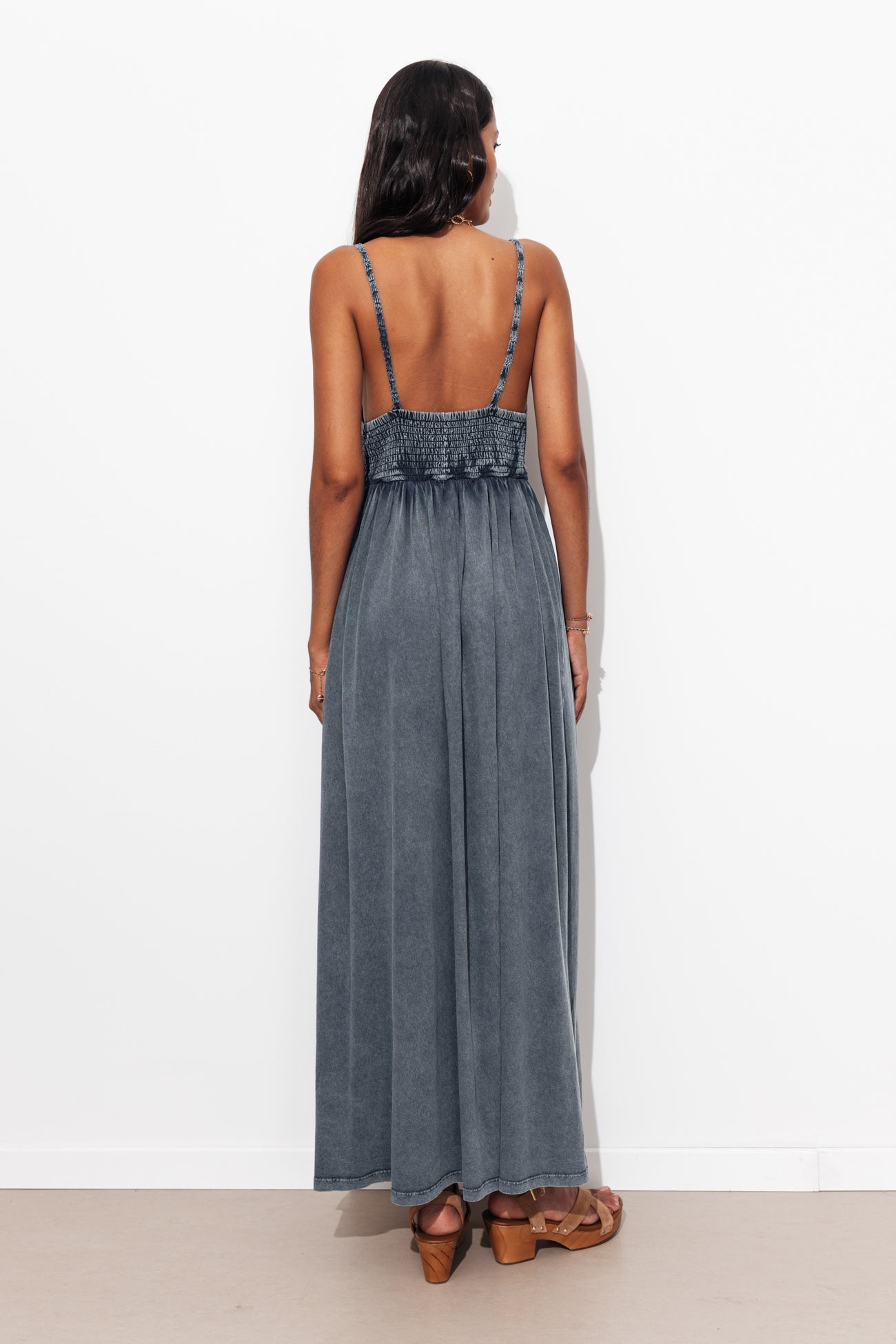 Robe en crochet et jersey - Marine – Image 3