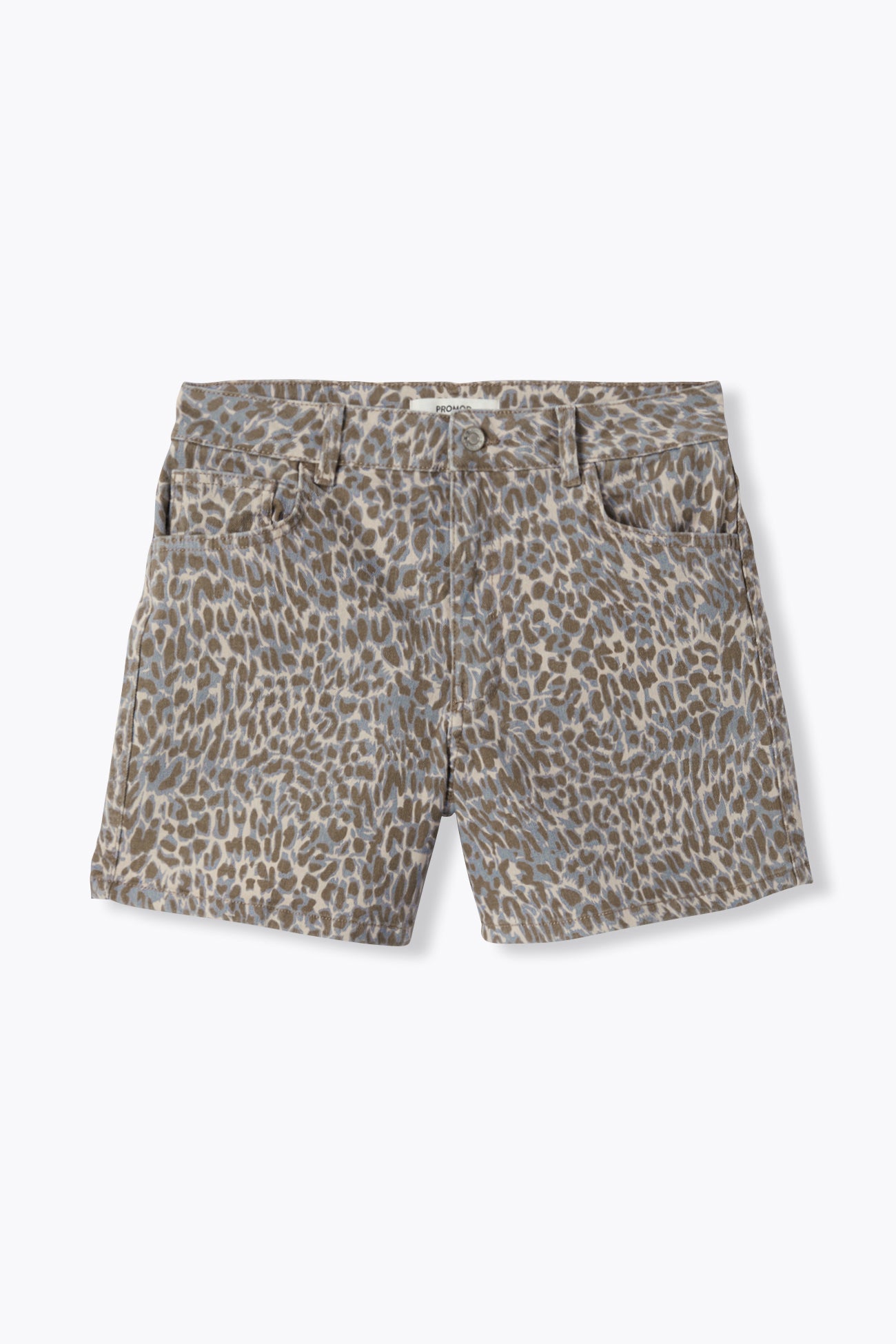 Short en toile motif léopard – Imprimé sable