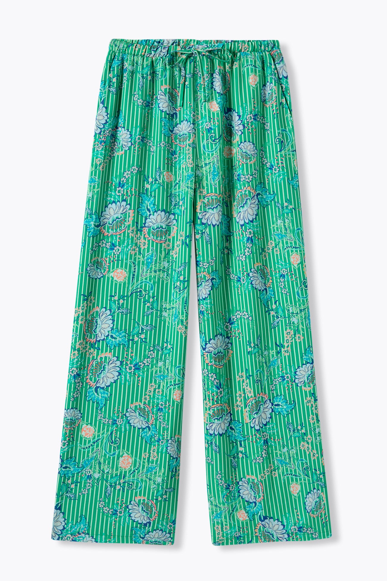 Pantalon large imprimé Femme – Imprimé vert