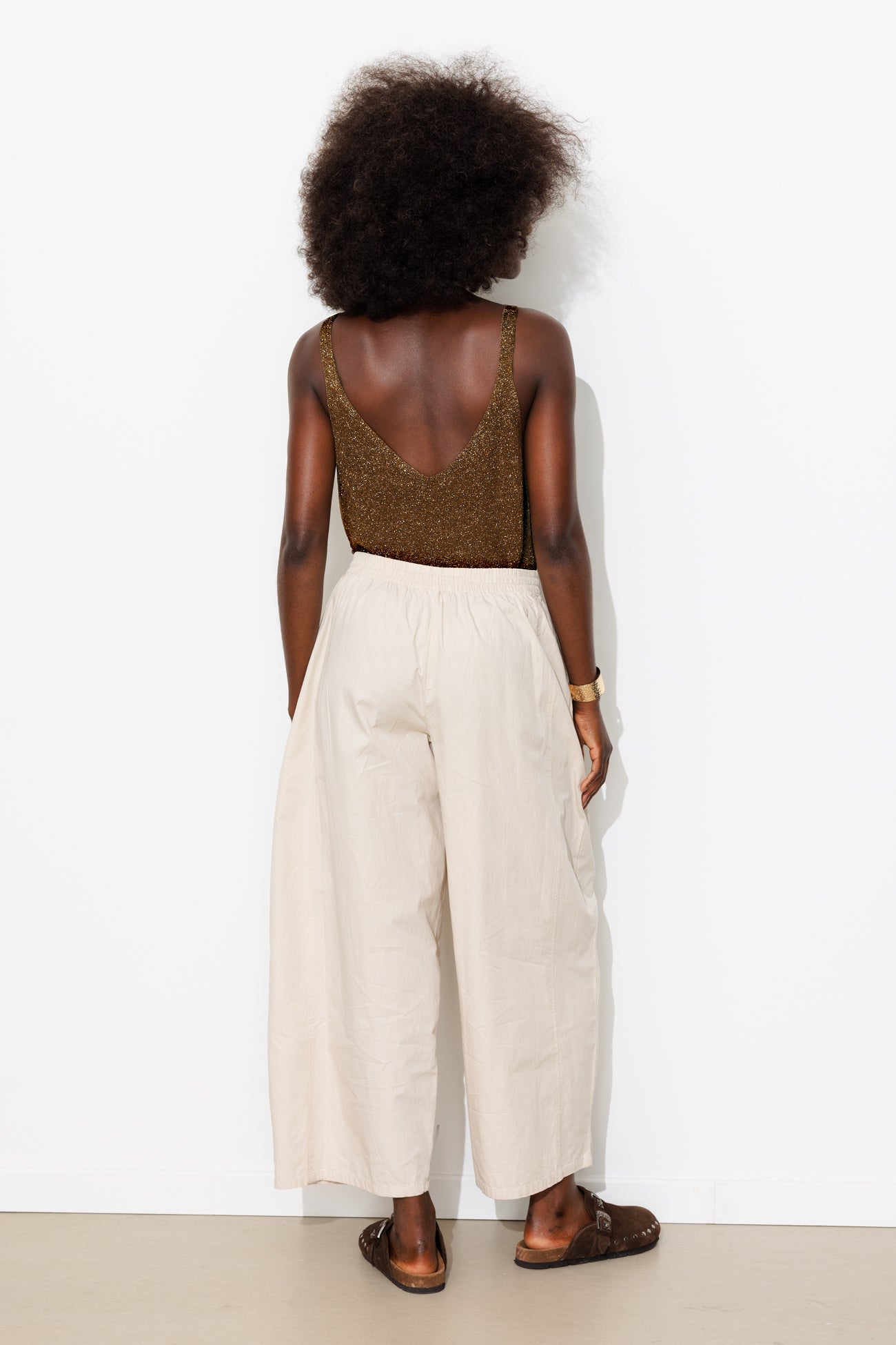Pull-débardeur pailleté Femme - Marron – Image 3