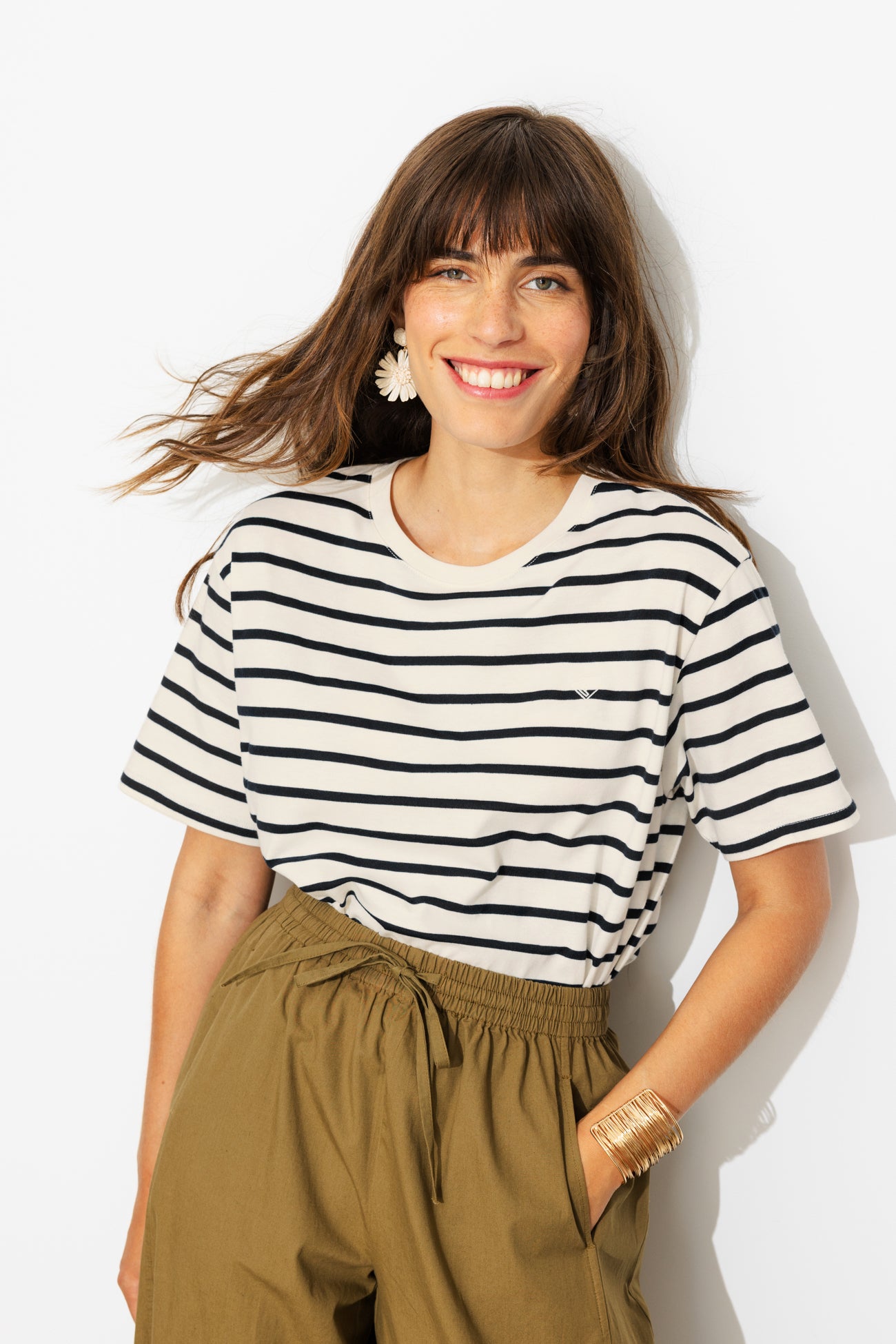 T-shirt marinière Femme - Rayé marine