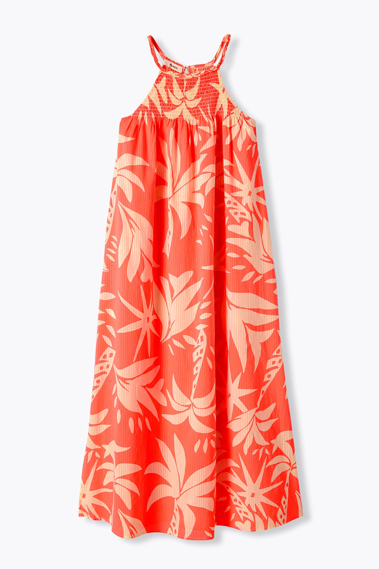 Robe longue fluo à bretelles - Rayures roses – Image 5