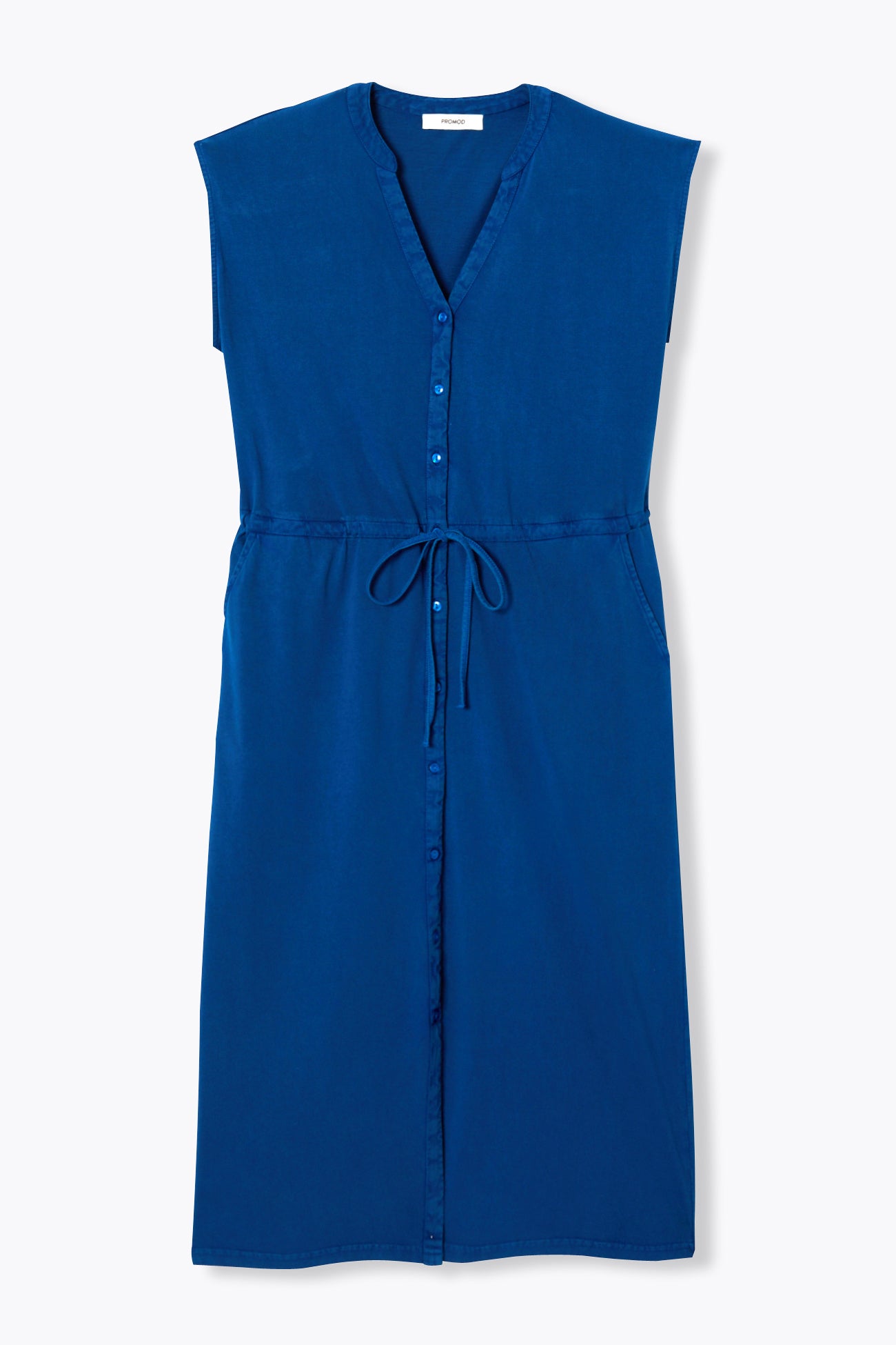 Robe midi en jersey uni Femme – Bleu