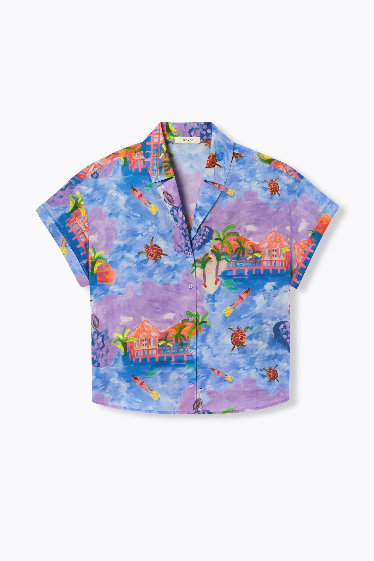 Chemise motif paysage Femme - Imprimé multicolore – Image 6