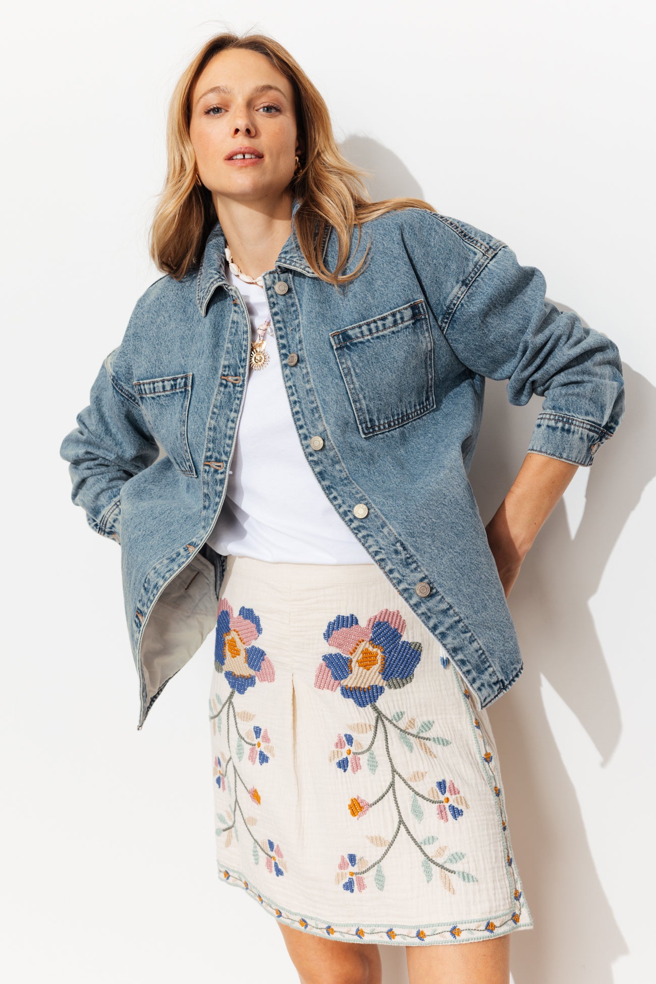 Veste surchemise en jean Femme - Jean clair – Image 3