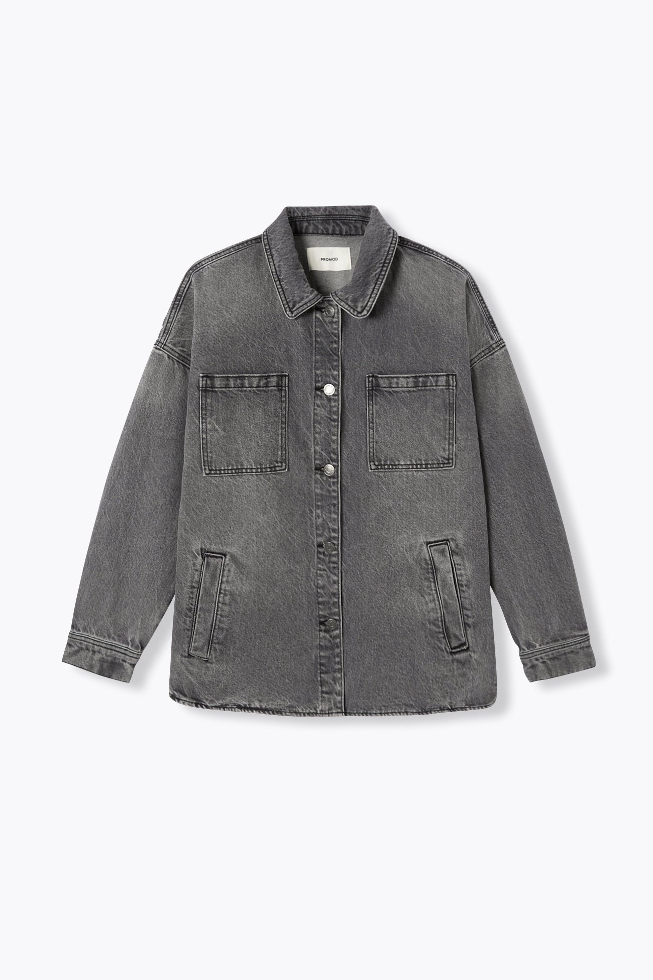 Veste surchemise en jean Femme - Jeans gris – Image 5