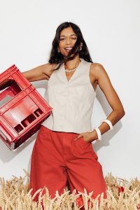 Veston uni femme – Ecru