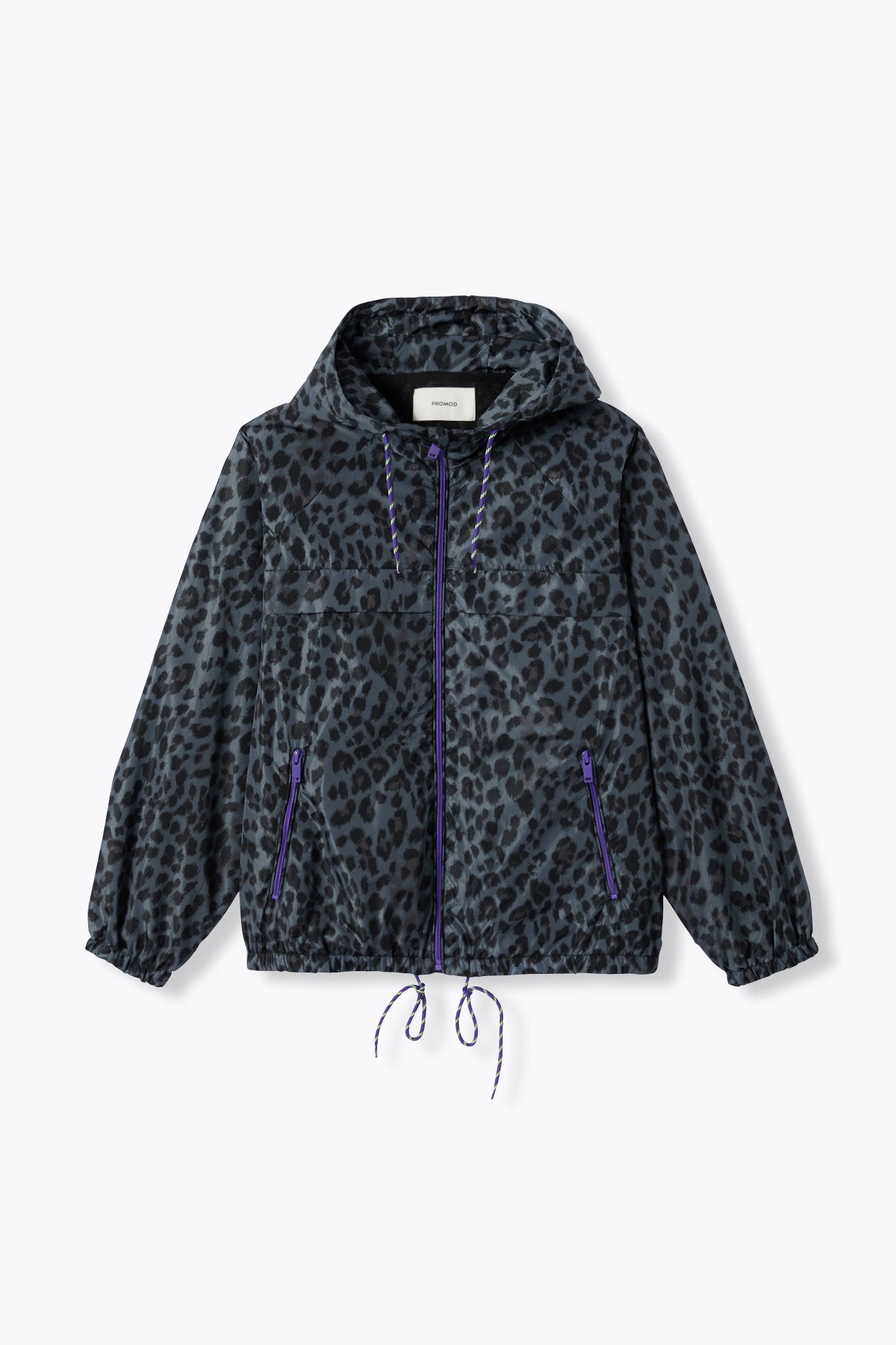 Blouson coupe-vent Femme – Imprimé noir