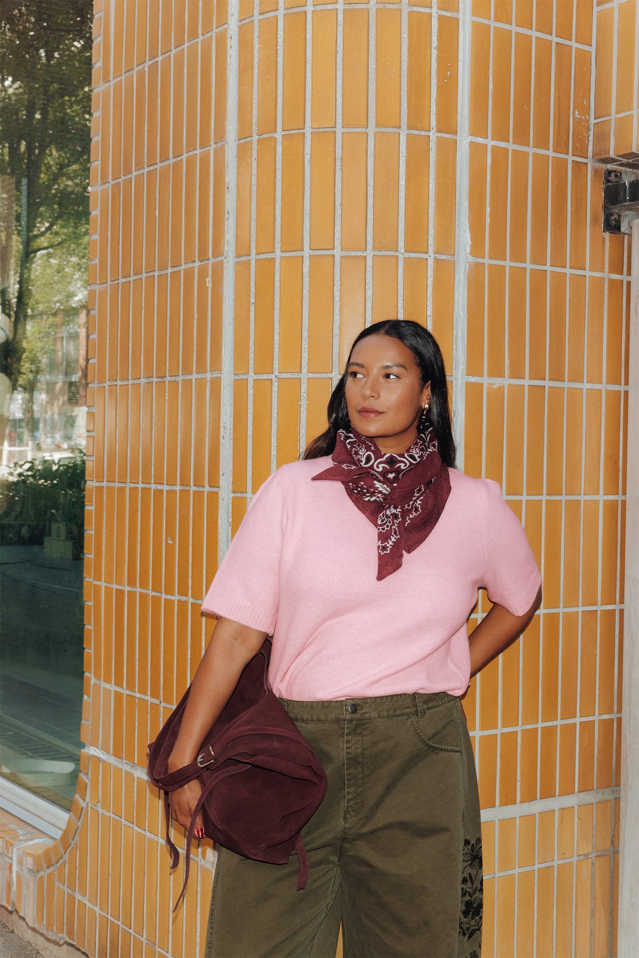 Pull manches courtes Femme - Rose pâle – Image 2