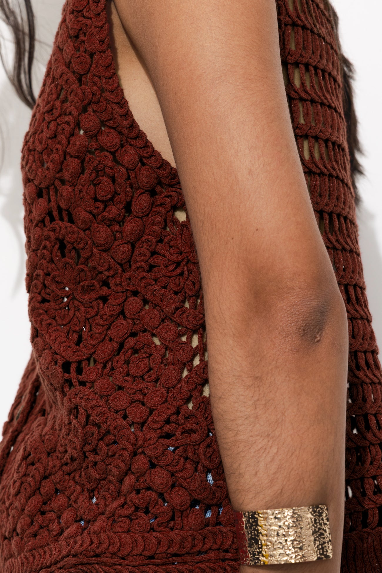 Boléro au crochet Femme - Terre de sienne – Image 4