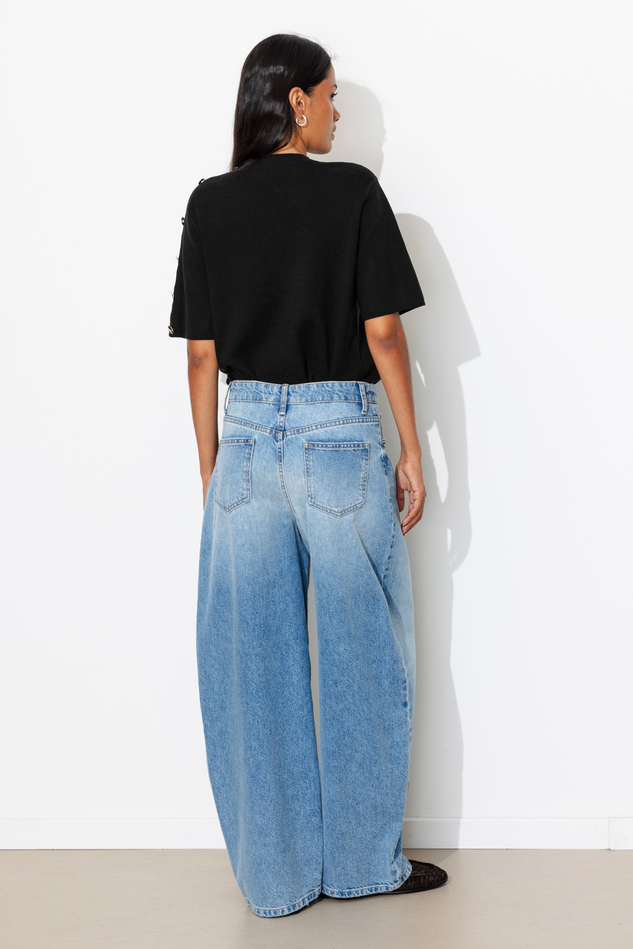 Pull manches courtes Femme - Noir – Image 3