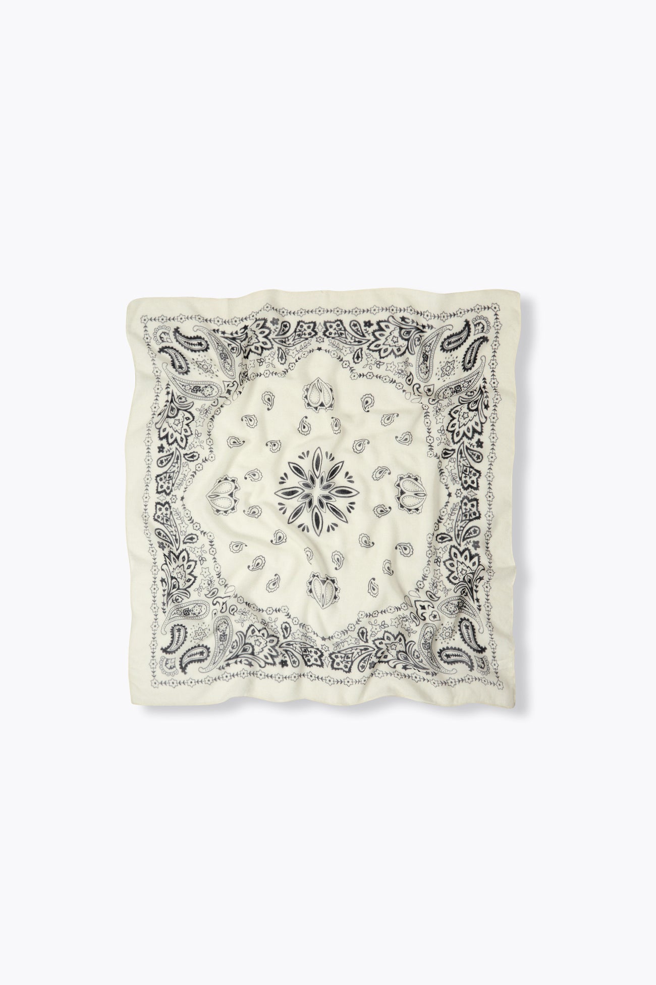 Foulard carré en laine Femme - Ecru – Image 2