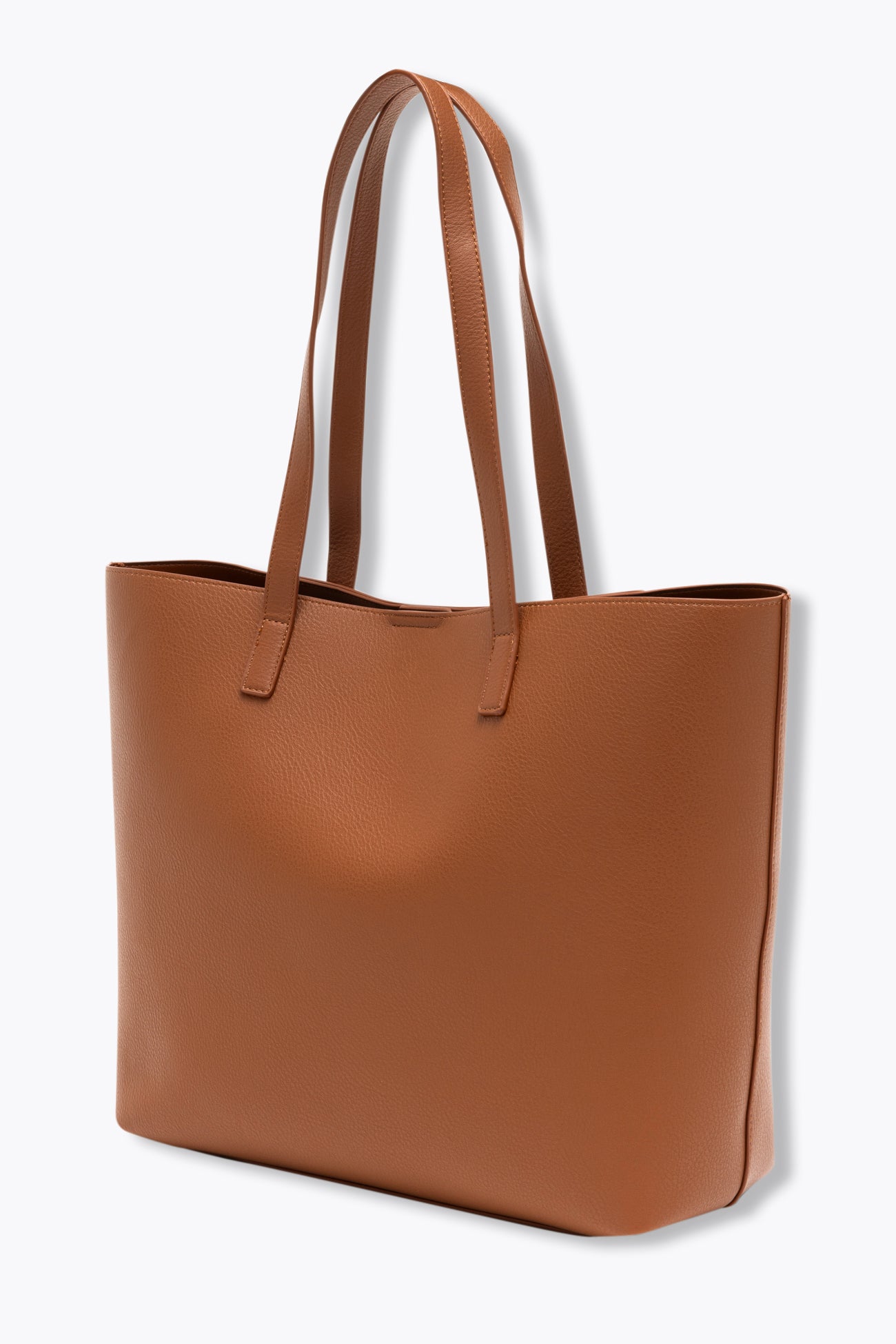 Sac cabas en simili - Marron – Image 5