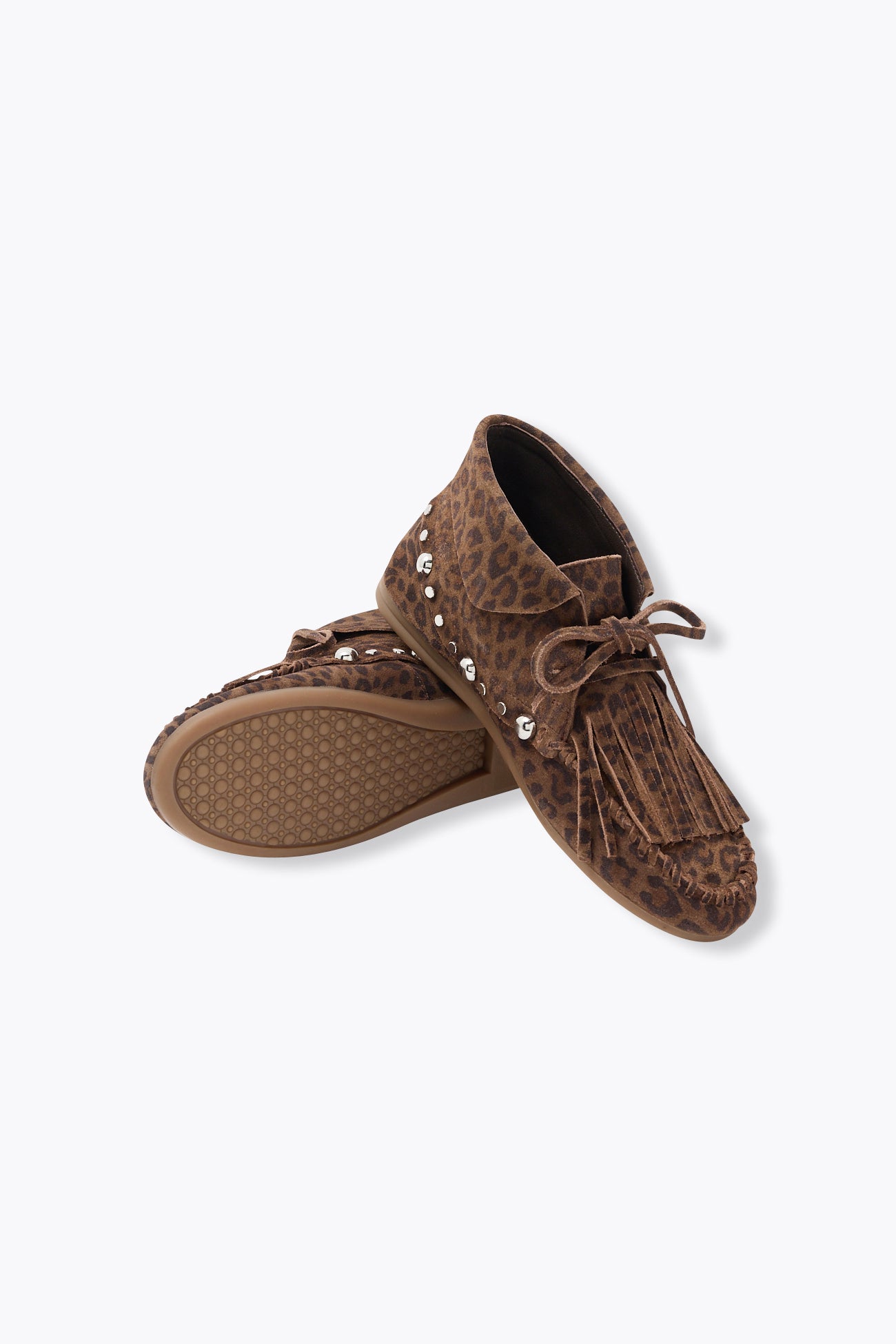 Bottines léopard en cuir Femme - Marron – Image 3