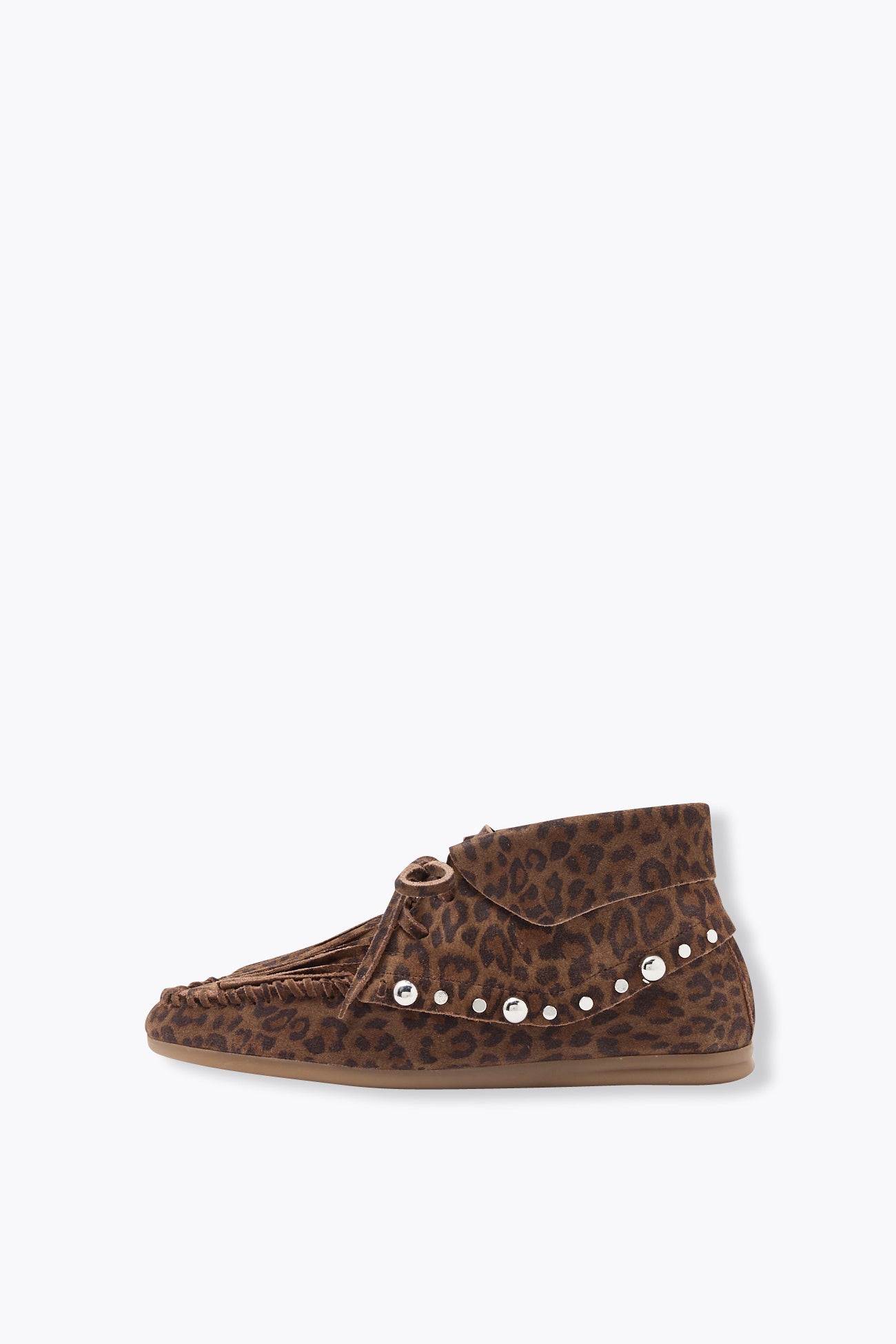 Bottines léopard en cuir Femme - Marron – Image 2